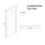 Chrome 6mm Glass Rectangular Shower Enclosure with Shower Tray 1200x700mm - Carina