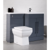 Anthracite Cloakroom Combination Unit Suite with Thin Edge Basin - W1090mm