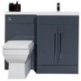 Moderno Right Hand Anthracite Furniture Suite with 900mm Shower Enclosure Tray and Waste