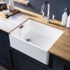 Single Bowl White Ceramic Belfast Kitchen Sink - Taylor &amp; Moore Clara