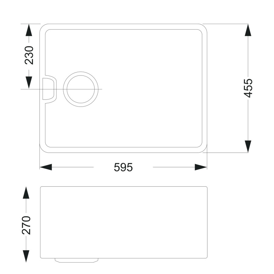 1 Bowl White Ceramic Undermount Kitchen Sink with Chrome Mixer Tap Set - Taylor & Moore