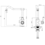 1 Bowl Clara Ceramic Kitchen Sink & Evelyn Chrome Kitchen Mixer Tap