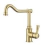 1 Bowl White Ceramic Undermount Kitchen Sink with Brushed Brass Kitchen Mixer Tap Set - Taylor & Moore