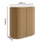 800mm Wooden Curved Fluted Freestanding Countertop Vanity Unit - Matira