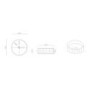 800mm Wooden Curved Fluted Freestanding Countertop Vanity Unit with Basin - Matira