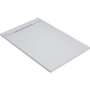 White 1000x800 30mm Slimmine Tray w/  Linear Waste - Coast 