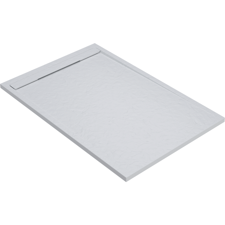 1000x900mm Rectangular Shower Tray – Slimline 30mm – Stone Resin – Anti-Slip – White – Coast