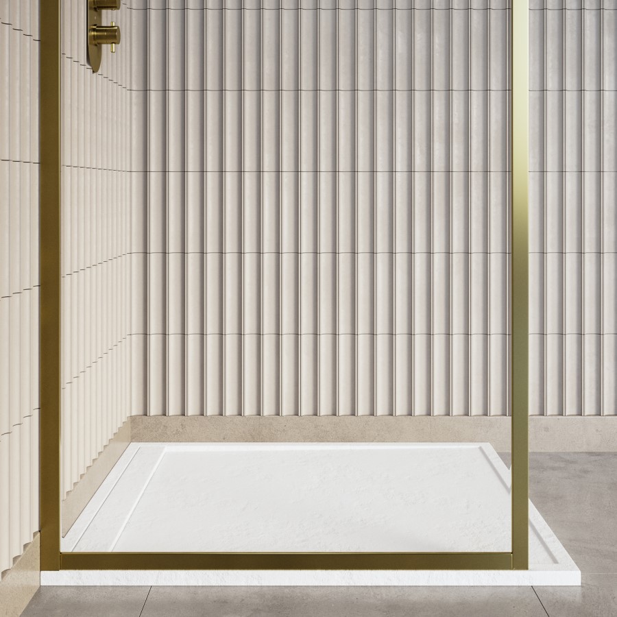 1200x900 Rectangular Shower Tray 30mm Low-Profile - Slate Cast Marble