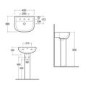 Rak Ceramics Modern Pedestal Basin 450mm
