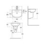 Rak Ceramics Modern Semi Pedestal Basin 545mm