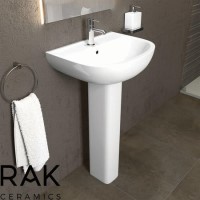 Rak Ceramics Modern Pedestal Basin 545mm Rak Ceramics Modern Pedestal Basin 545mm
