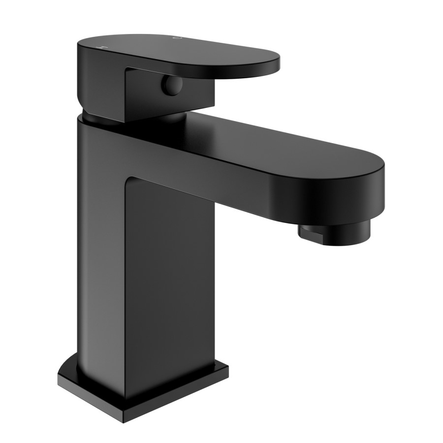 Black basin tap and wall mounted bath filler tap pack - Como