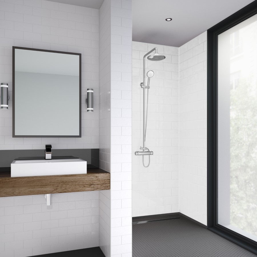 White Composite Wall Panel 2440mm w x 1220mm h- Mermaid