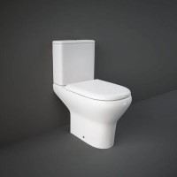 Graded A1 - Close Coupled Rimless Comfort Height Toilet with Soft Close Seat - RAK Compact Deluxe