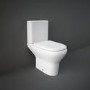 Graded A1 - Close Coupled Rimless Comfort Height Toilet with Soft Close Seat - RAK Compact Deluxe