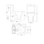 Graded A1 - Close Coupled Rimless Comfort Height Toilet with Soft Close Seat - RAK Compact Deluxe