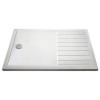 1400x900mm Brushed Brass Frameless Walk In Shower Enclosure and Shower Tray Corvus