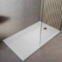 1400 x 800mm Brass Walk in Shower Enclosure Suite with Ashford Toilet and Basin