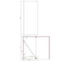 700mm Brushed Bronze Shower Screen for Wet Room & Walk In Shower with 300mm Hinged Flipper Panel - Corvus