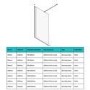 700mm Nickel Shower Screen for Wet Room & Walk In Shower with 300mm Hinged Flipper Return Panel - Corvus