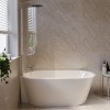 Freestanding Shower Bath Single Ended Left Hand Corner with Chrome Bath Screen 1600 x 780mm - Cove