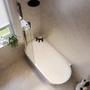 Freestanding Shower Bath Single Ended Left Hand Corner with Black Bath Screen 1600 x 780mm - Cove