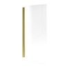 Freestanding Shower Bath Single Ended Left Hand Corner with Brass Bath Screen 1600 x 780mm - Cove