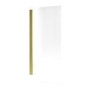 Freestanding Shower Bath Single Ended Left Hand Corner with Brass Bath Screen 1600 x 780mm - Cove
