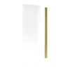 Freestanding Shower Bath Single Ended Right Hand Corner with Brass Bath Screen 1600 x 780mm - Cove