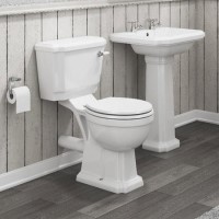Taylor & Moore Traditional Close Coupled Toilet with Soft Close Seat Taylor & Moore Traditional Close Coupled Toilet with Soft Close Seat