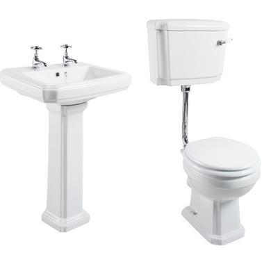 Taylor & Moore Traditional Low Level Toilet & Basin Bathroom Suite