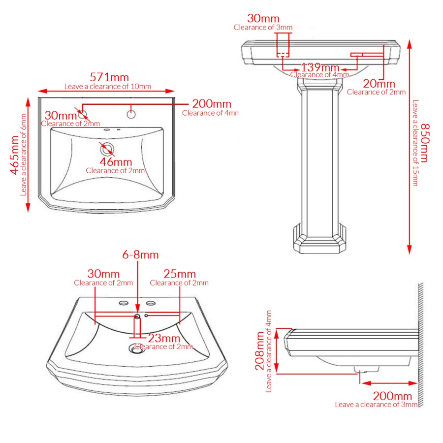 Taylor & Moore Traditional Low Level Toilet & Basin Bathroom Suite