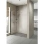 700mm Walk In Shower Screen with 300mm Hinged Return Screen - 8mm Glass