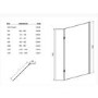 700mm Walk In Shower Screen with 300mm Hinged Return Screen - 8mm Glass