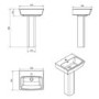 Delta Full Pedestal Toilet and Basin Suite
