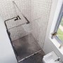 ONLY OPENED - 1400mm Chrome Frameless Sliding Wet Room Shower Screen - Denver