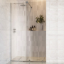 1400mm Chrome Frameless Sliding Shower Door 8mm Glass + Wall Support Bar - Denver