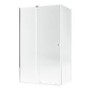 1400x800mm Chrome 8mm Glass Frameless Rectangular Sliding Shower Enclosure - Denver