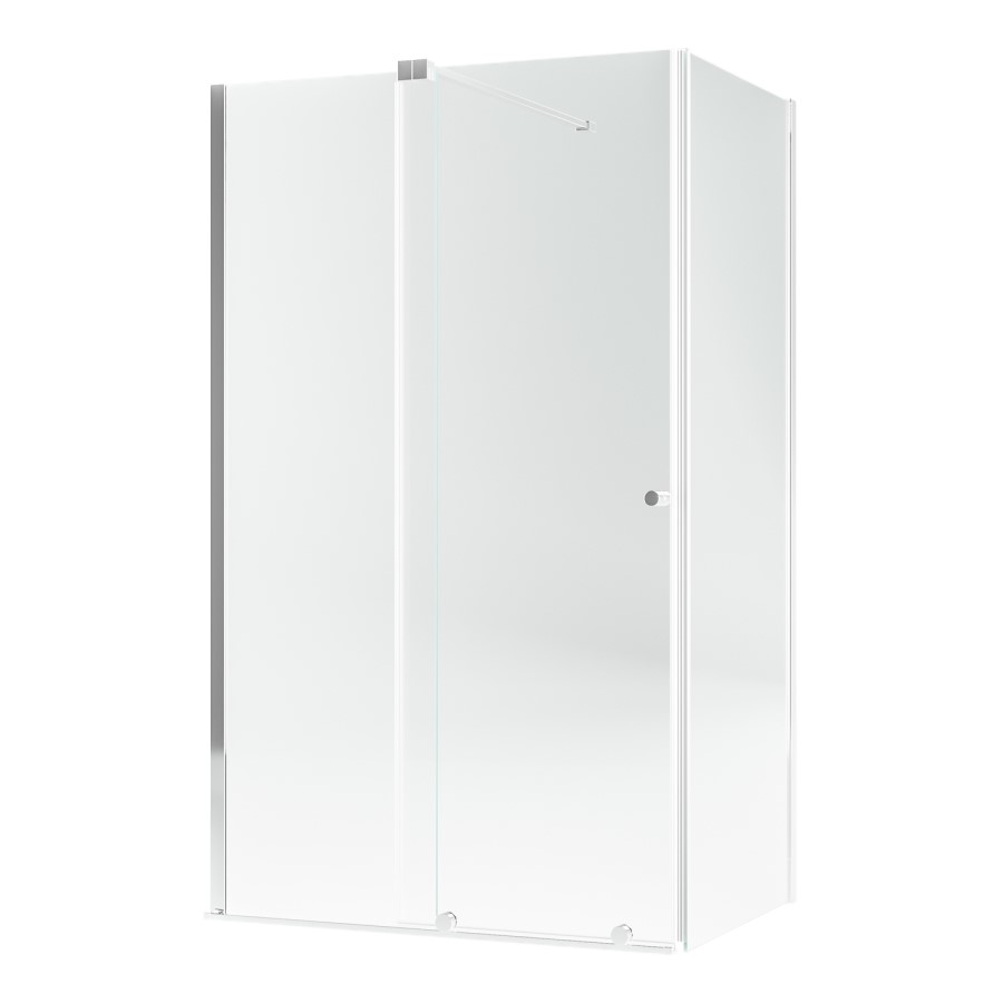 1400x800mm Chrome 8mm Glass Frameless Rectangular Sliding Shower Enclosure - Denver