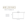 Grade A1 - 1400 x 800mm Rectangle Ultraslim Shower Tray with Hidden Waste - Helsinki