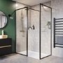 Grade A1 - 1400 x 800mm Rectangle Ultraslim Shower Tray with Hidden Waste - Helsinki