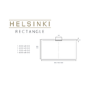 1400x900mm 25mm Ultraslim Rectangular Shower Tray with Shower Waste - Helsinki