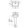 Ideal Standard i.Life B 1 Tap Hole Full Pedestal Basin 550mm 