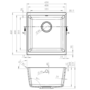 Single Bowl White Inset Granite Composite Kitchen Sink with Waste Kit - Enza Eden