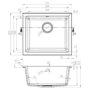 Single Bowl Stone Inset Granite Composite Kitchen Sink with Waste Kit - Enza Eden
