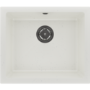 Single Bowl White Inset Granite Composite Kitchen Sink with Waste Kit - Enza Eden