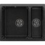 1.5 Bowl Black Undermount Granite Composite Kitchen Sink with Waste Kit - Enza Eden