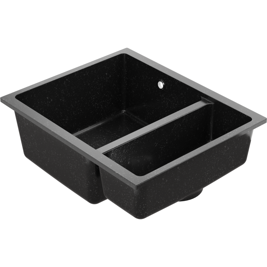 1.5 Bowl Black Undermount Granite Composite Kitchen Sink with Waste Kit - Enza Eden