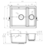 1.5 Bowl Black Undermount Granite Composite Kitchen Sink with Waste Kit - Enza Eden