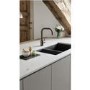 1.5 Bowl Black Undermount Granite Composite Kitchen Sink with Waste Kit - Enza Eden